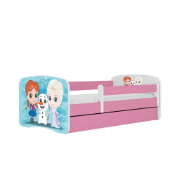 Bed babydreams pink frozen land without drawer with mattress 160/80 Bed babydreams pink frozen land without drawer with mattress 160/80