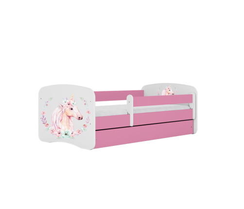 Bed babydreams pink horse without drawer with mattress 180/80