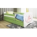 Bed babydreams green horse without drawer with mattress 140/70