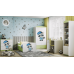 Bed babydreams green raccoon without drawer with mattress 160/80