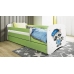 Bed babydreams green raccoon without drawer with mattress 180/80