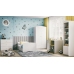 Bed babydreams white without pattern without drawer with mattress 140/70