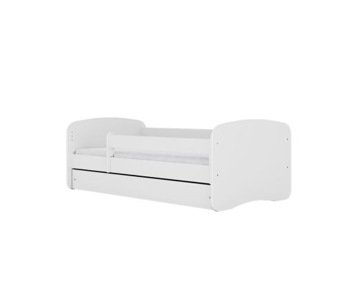 Bed babydreams white without pattern with drawer with mattress 140/70