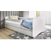 Bed babydreams white without pattern with drawer with mattress 140/70