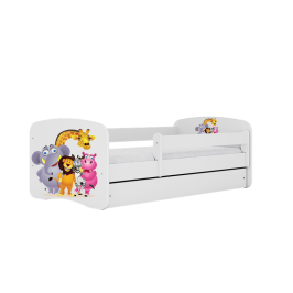 Gulta White Zoo bez atvilktnes ar matraci 140x70 Gulta White Zoo bez atvilktnes ar matraci 140x70