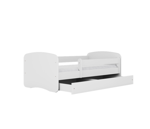 Bed babydreams white without pattern with drawer with mattress 160/80