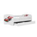 Детская кровать белая Race Car без ящика с матрасом 160x80