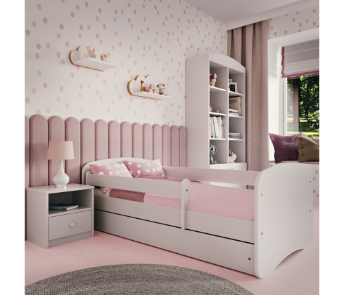 Bed babydreams white without pattern without drawer with mattress 180/80