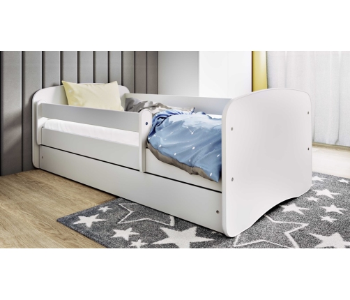 Bed babydreams white without pattern with drawer with mattress 180/80