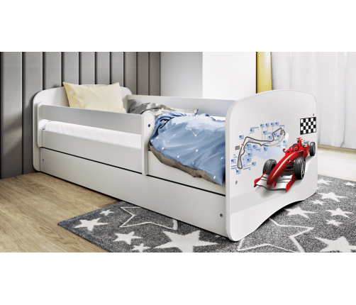 Gulta balta Formula ar kokosriekstu matraci bez atvilktnes 180x80