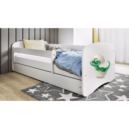 Кровать белая Little Dino с кокосовым матрасом без ящика 180x80 Кровать белая Little Dino с кокосовым матрасом без ящика 180x80