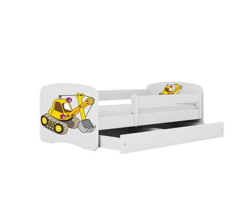 Bērnu gulta Excavator ar atvilktni ar matraci 180x80