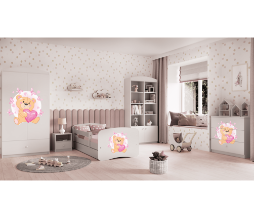 Детская кровать Bear with Butterflies с ящиком с матрасом 180x80