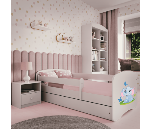 Bērnu gulta Little Elephant ar atvilktni ar matraci 180x80