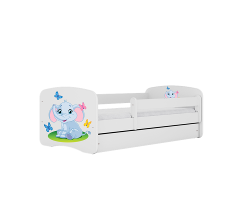 Bērnu gulta Little Elephant ar atvilktni ar matraci 180x80