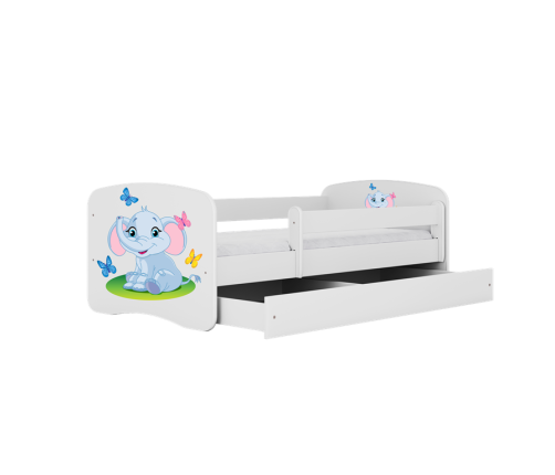 Bērnu gulta Little Elephant ar atvilktni ar matraci 180x80