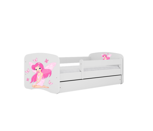 Bērnu gulta Fairy with Butterflies ar atvilktni ar matraci 180x80