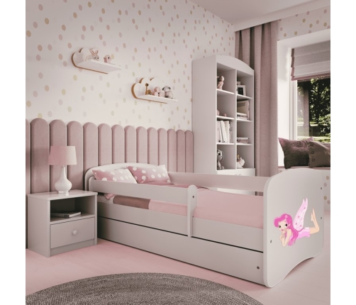 Bed babydreams white fairy with wings with drawer with mattress 180/80