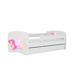 Bed babydreams white fairy with wings with drawer with mattress 180/80