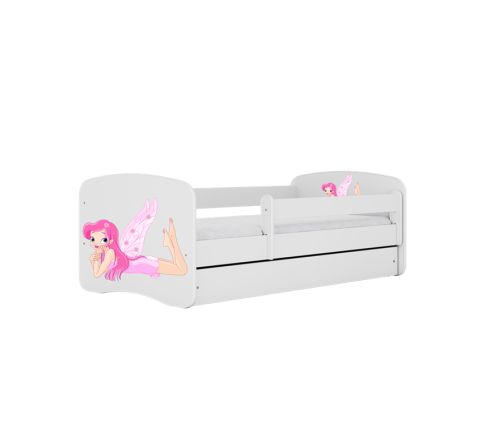 Bed babydreams white fairy with wings with drawer with mattress 180/80