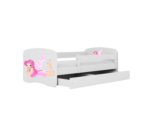 Bed babydreams white fairy with wings with drawer with mattress 180/80