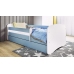 Bed babydreams blue without pattern with drawer with mattress 140/70