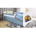 Łóżko babydreams niebieskie ciężarówka bez szuflady materac 140/70
