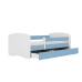 Bed babydreams blue without pattern with drawer with mattress 160/80