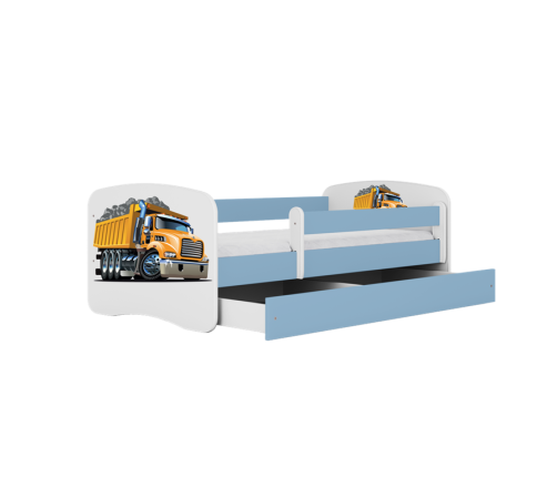Детская кровать Blue Truck с ящиком с матрасом 180/80
