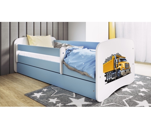 Детская кровать Blue Truck с ящиком с матрасом 180/80