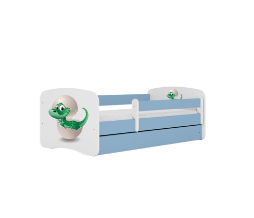 Детская кровать Blue Little Dino с ящиком с матрасом 180/80