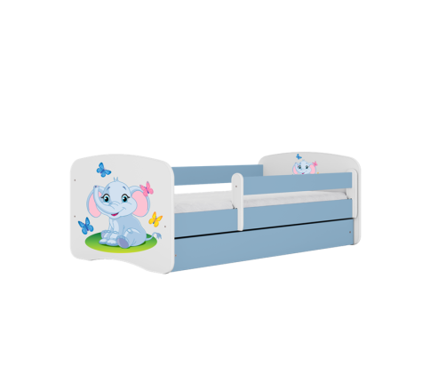 Bed babydreams blue baby elephant with drawer with mattress 180/80