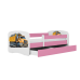 Bērnu gulta Pink Truck bez izvelkamās atvilktnes ar matraci 140x70