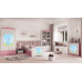 Детская кровать Pink Blue Bear без выдвижного ящика с матрасом 160x80