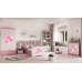 Bērnu gulta Pink Fairy with Butterflies bez izvelkamās atvilktnes ar matraci 160x80