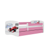 Bērnu gulta Pink Formula ar kasti ar matraci 160/80