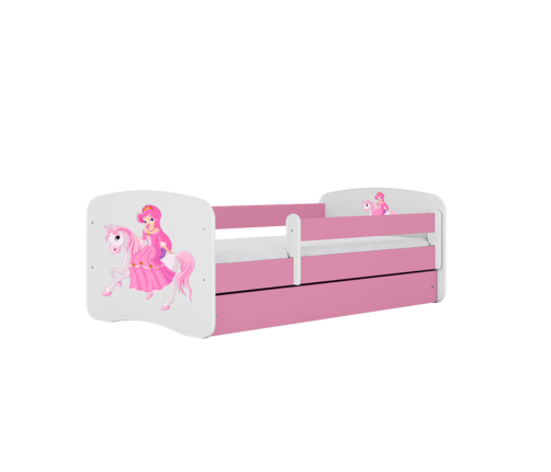 Bērnu gulta Pink Princess on Horse ar kasti ar matraci 160/80
