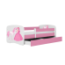 Детская кровать Pink Princess Horse с ящиком с матрасом 160/80