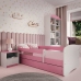 Bed babydreams pink without pattern with drawer with mattress 180/80