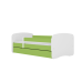 Bed babydreams green without pattern without drawer with mattress 160/80