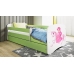 Łóżko babydreams zielone księżniczka na koniku bez szuflady materac 160/80