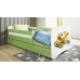 Łóżko babydreams zielone koparka bez szuflady materac 160/80