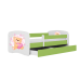 Łóżko babydreams zielone miś motylki bez szuflady materac 160/80