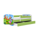 Łóżko babydreams zielone safari bez szuflady materac 160/80