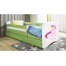 Łóżko babydreams zielone jednorożec z szufladą materac 160/80