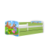 Łóżko babydreams zielone safari z szufladą materac 160/80