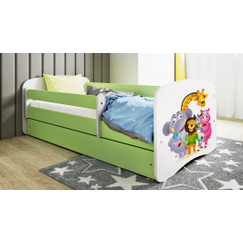 Łóżko babydreams zielone zoo z szufladą materac 160/80 Łóżko babydreams zielone zoo z szufladą materac 160/80