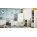 Bed babydreams green without pattern with drawer with mattress 180/80
