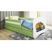 Łóżko babydreams zielone ciężarówka z szufladą materac 180/80
