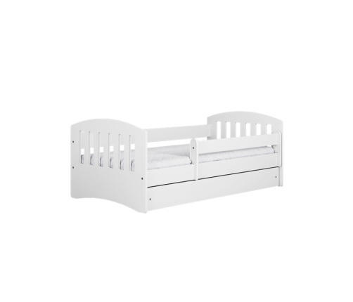 Łóżko classic 1 białe z szufladą materac 140/80